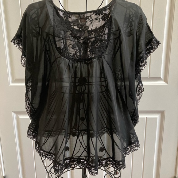 MIMI CHICA Black Blouse Size Medium - Picture 6 of 6